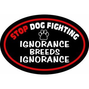 Oval Shaped Pet Magnets: STOP DOG FIGHTING (Dogs) | Cars, Trucks, Refrigerators